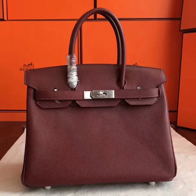 Bordeaux Knockoff Designer Hermes Birkin 30cm Bag