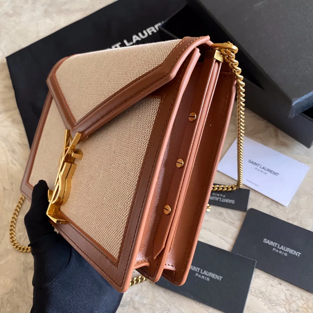 CASSANDRA MONOGRAM CLASP BAG IN CANVAS AND SMOOTH LEATHER — image 4