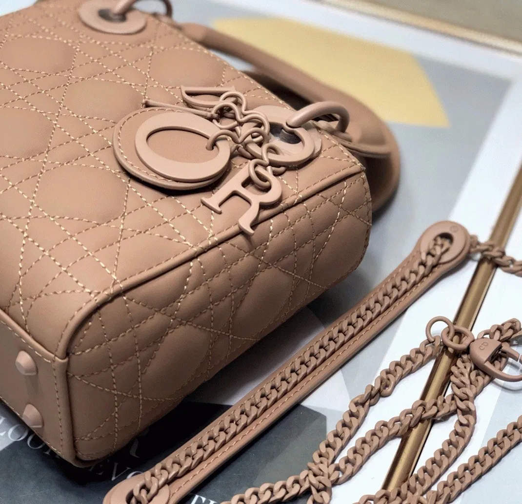Dior Lady Dior Mini Chain Bag in Blush — image 2