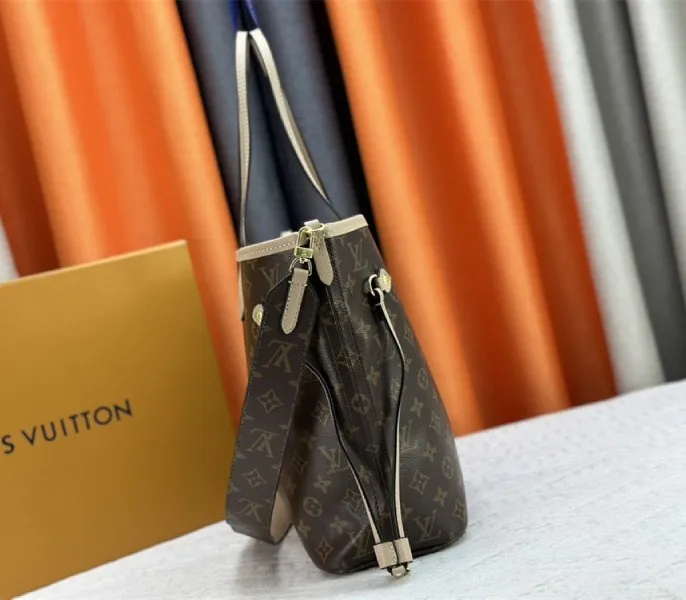 Louis Vuitton Neverfull Bandouliere Inside Out MM Tote In Monogram Canvas And Beige Textile And Leather — image 3