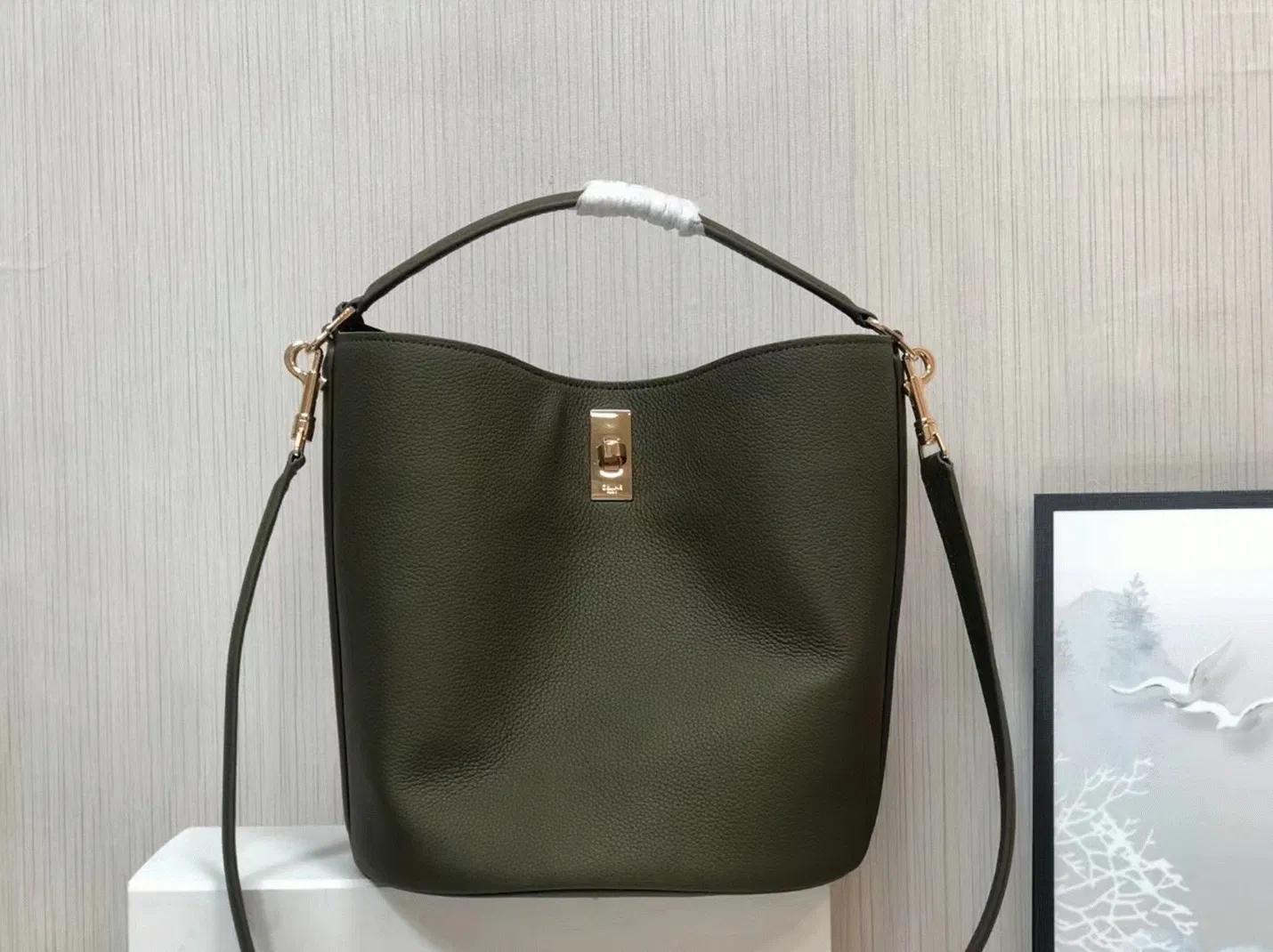 Top Quality Celine Bucket 16 Bag In Dark Olive — image 3