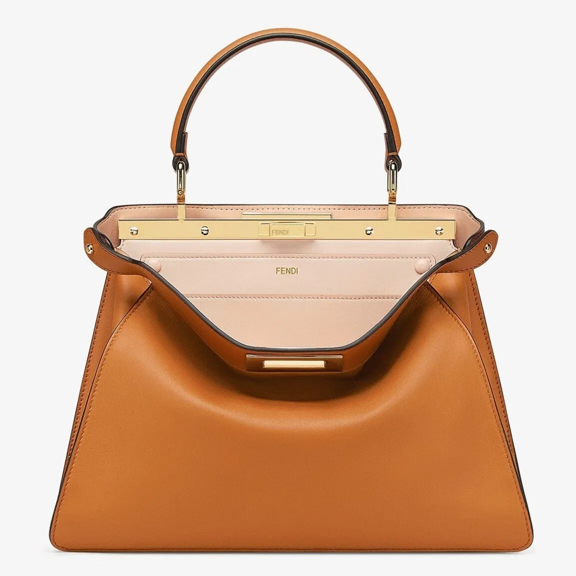 Top Quality Fendi Peekaboo ISeeU Medium Bag In Brown Calfskin