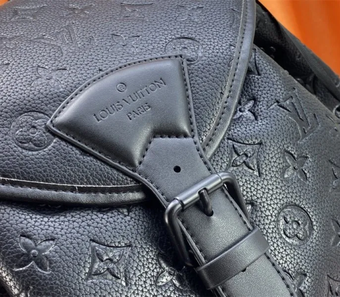 Louis Vuitton Taurillon Leather Montsouris Backpack In Black — image 8