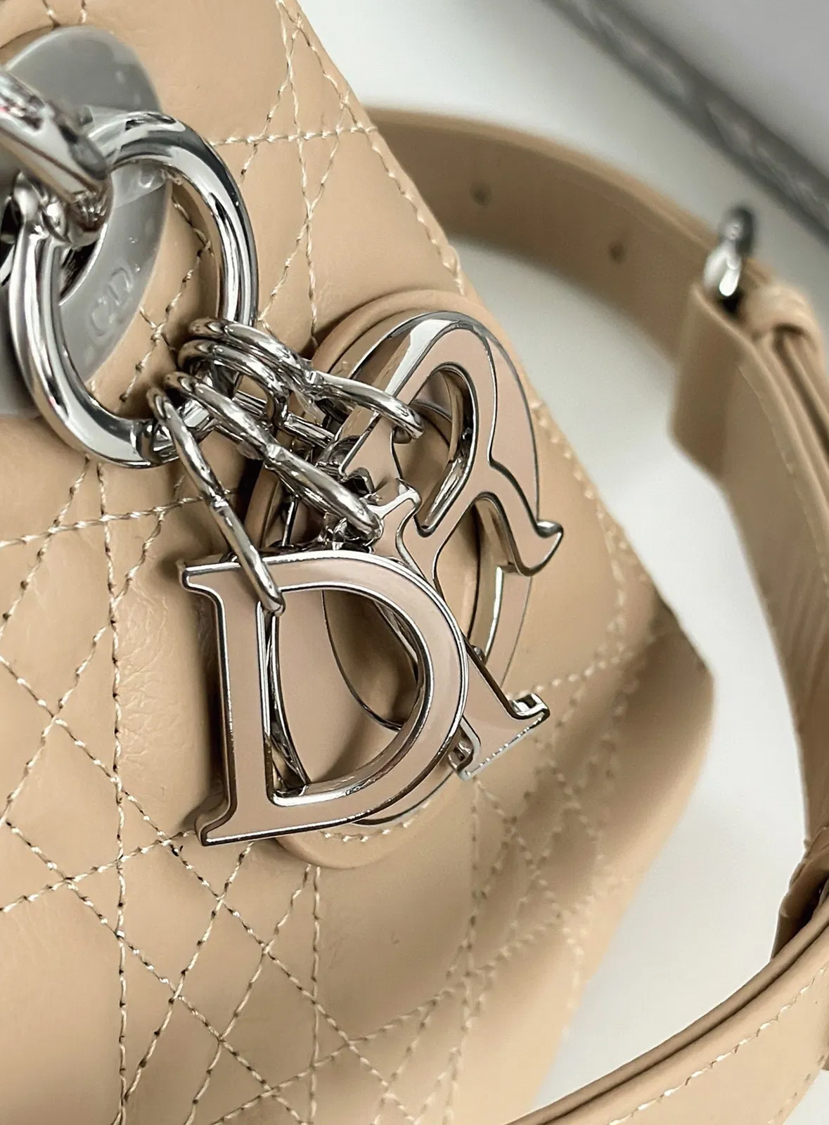 Dior Small Lady Dior My ABCDior Bag in Beige Cannage — image 3