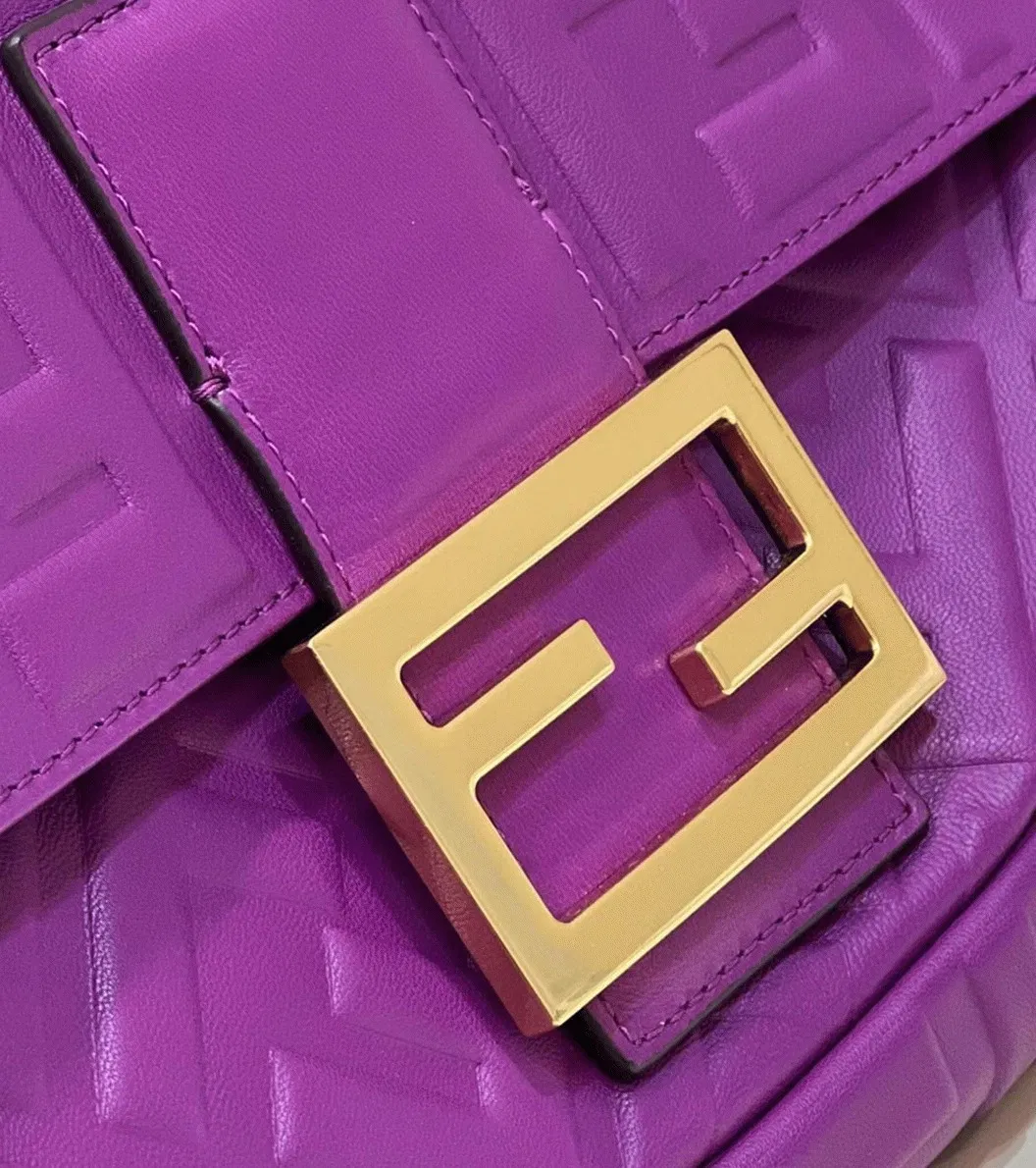 Top Quality Fendi Large Baguette Bag In Purple FF — image 4