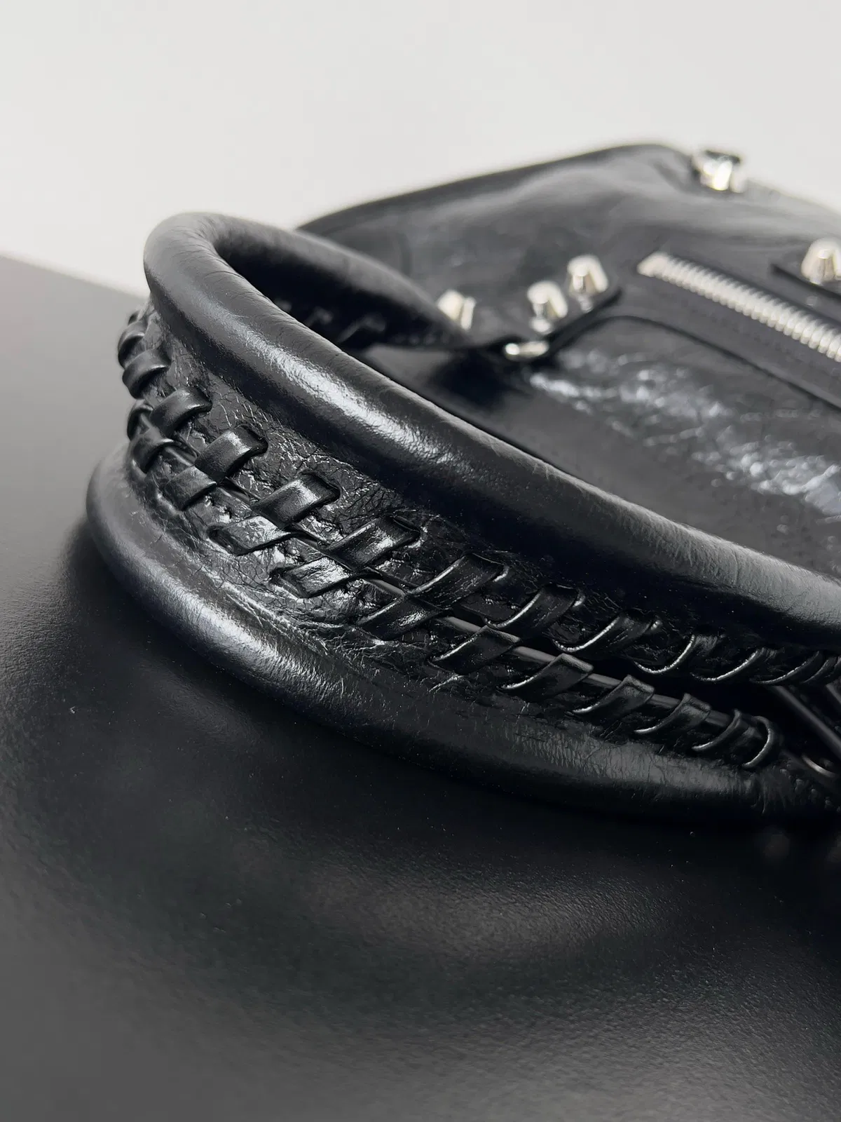Knockoff Balenciaga Le City Small Bag Black Arena Lambskin — image 10