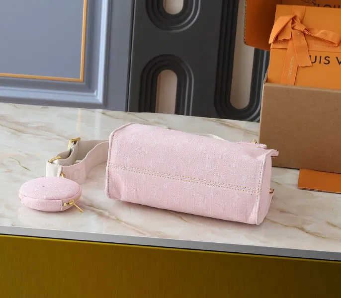 Monogram Denim OnTheGo PM In Washed Pink — image 3