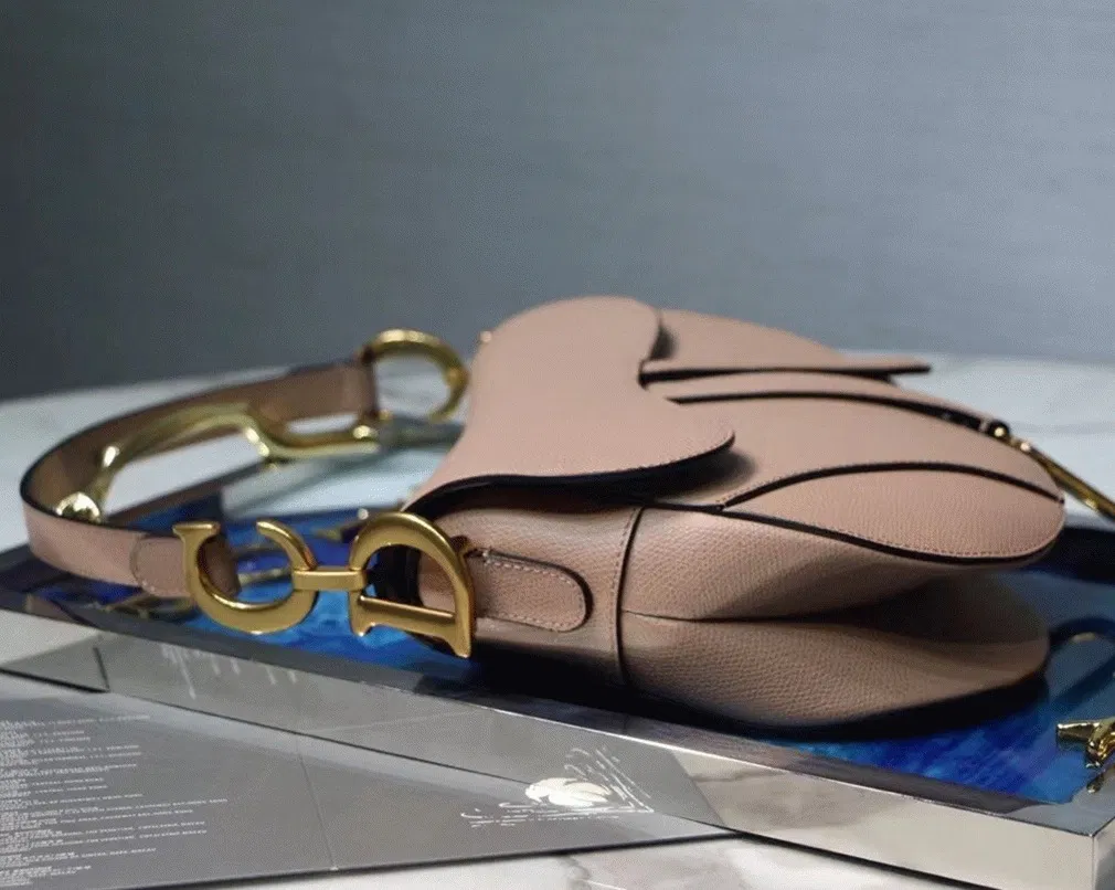 Dior Saddle Bag in Blush Grained Calfskin — image 9