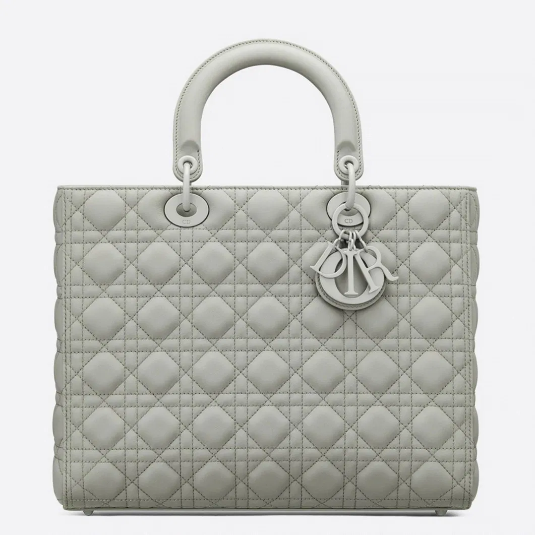 Dior Lady Dior Large Bag in Grey