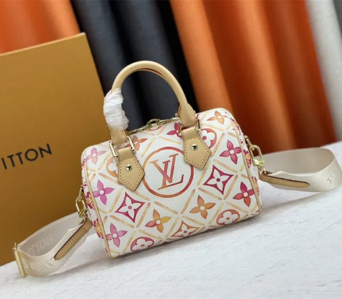 Louis Vuitton LV By The Pool Monogram Tiles Canvas Speedy Bandouliere 20 Bag In Coral — image 3