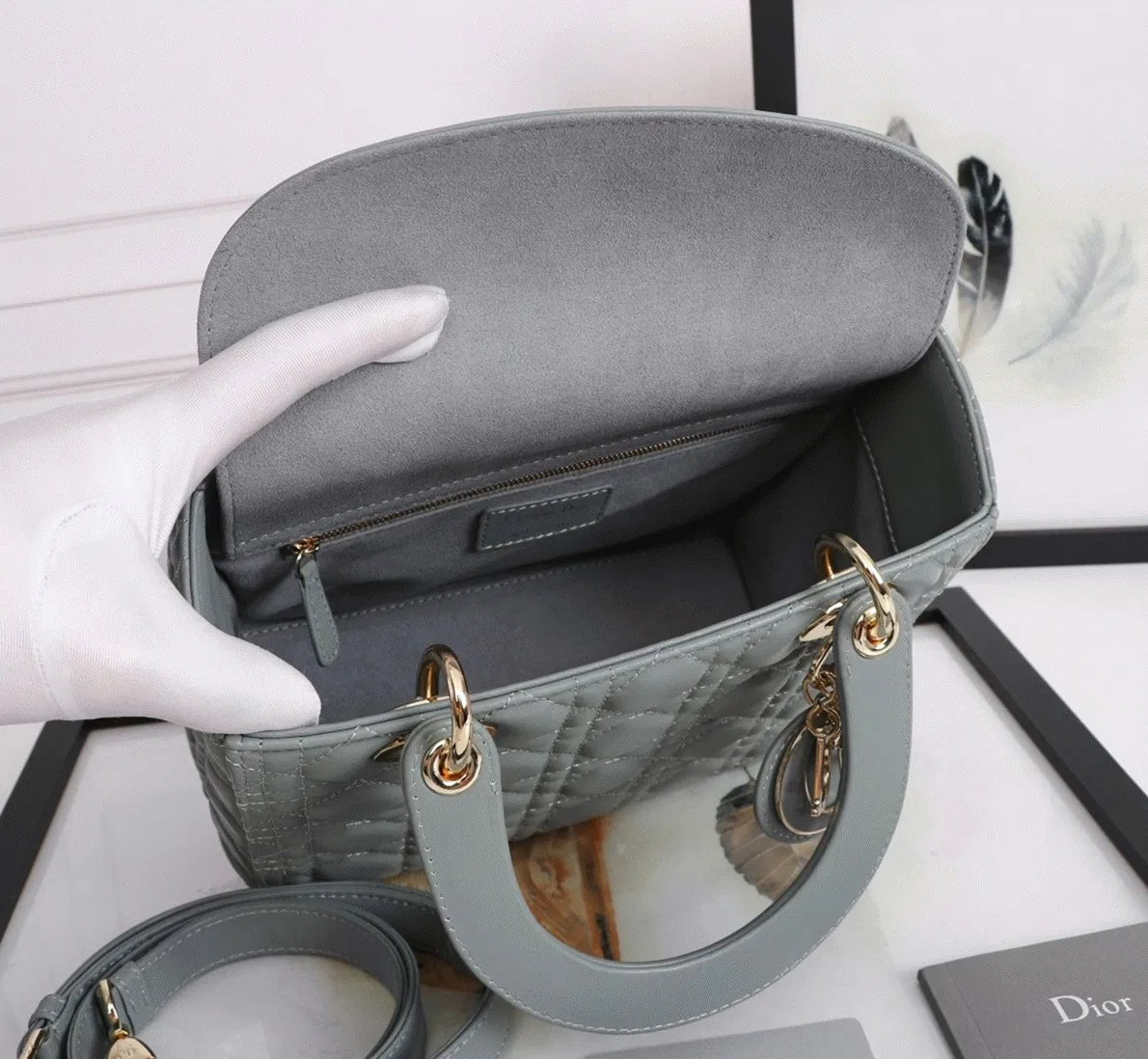 Dior Lady Dior Medium Bag in Grey — image 2
