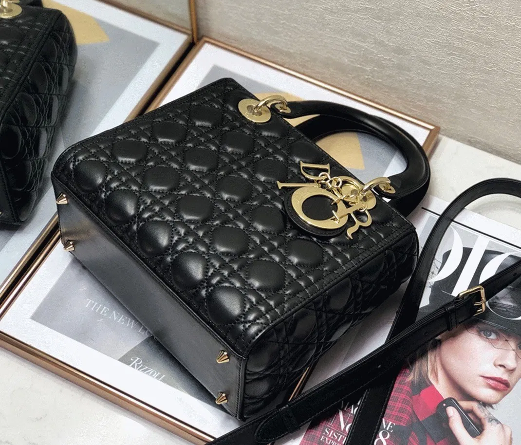 Dior Lady Dior Medium Bag in Black Cannage Lambskin — image 8