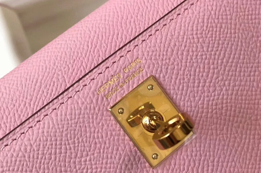 Hermes Kelly Mini II Bag Fake in Mauve Sylvestre — image 5