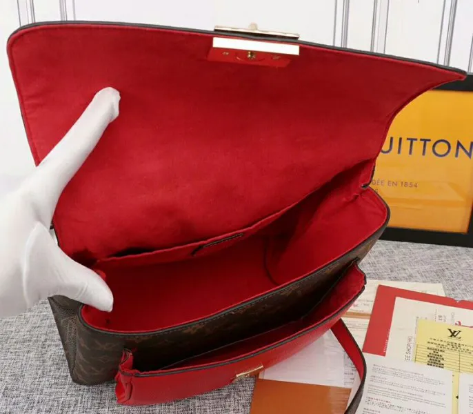Louis Vuitton Monogram Canvas Marignan Bag In Coquelicot Red — image 5