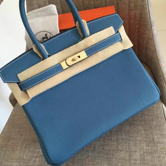 Blue Jean Luxury Hermes Birkin 35cm Tote