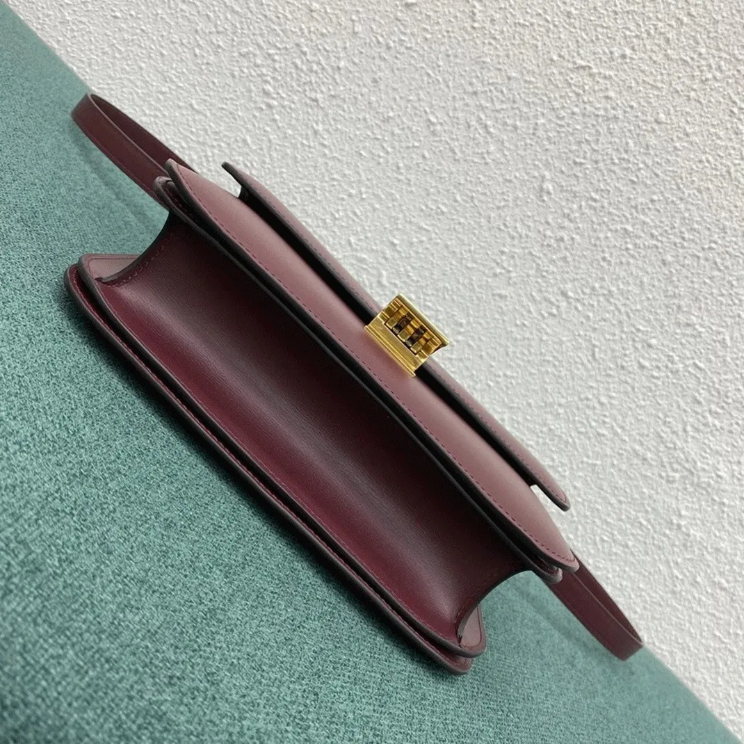 Top Quality Knockoff Celine Classic Box Medium Bag In Bordeaux — image 9