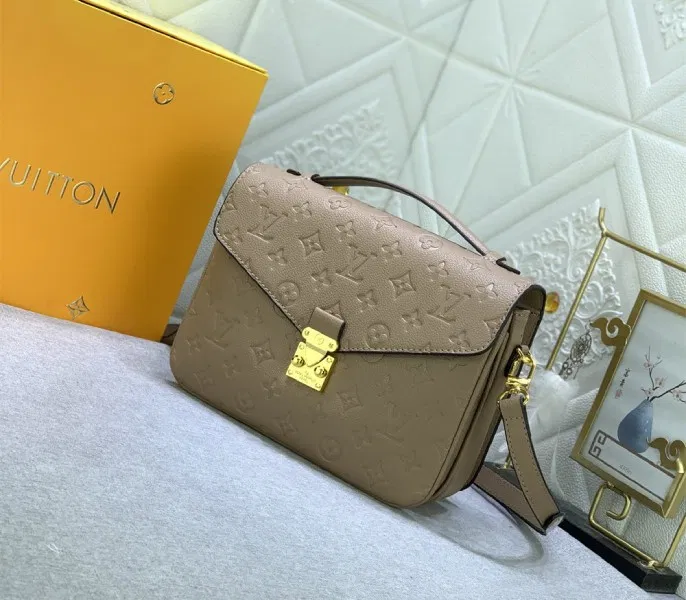 LV Monogram Empreinte Leather Metis In Tourterelle Grey M44881 — image 2