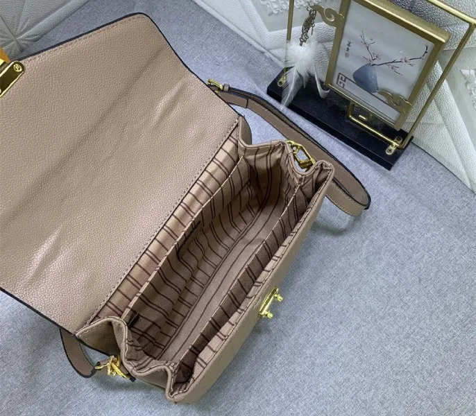 LV Monogram Empreinte Leather Metis In Tourterelle Grey M44881 — image 6