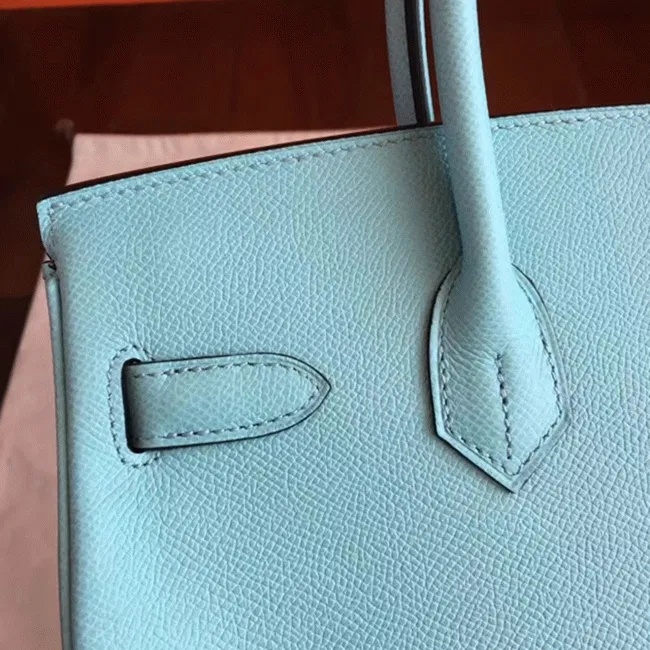 Blue Atoll Color Designer Hermes Birkin 35cm Handbag — image 7
