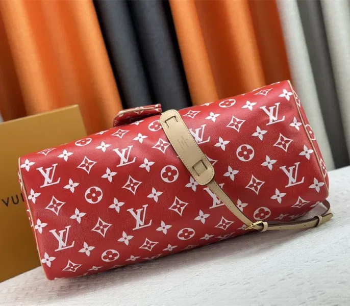 Louis Vuitton Speedy P9 Bandouliere 50 Bag In Red — image 4