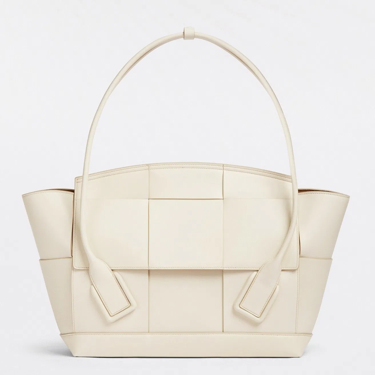 Top Quality Bottega Veneta Arco Small Bag In White Intrecciato Calfskin