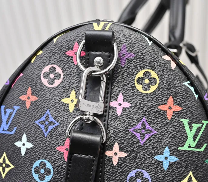 LV X TM Multicolored Keepall Bandouliere 50 In Black — image 8