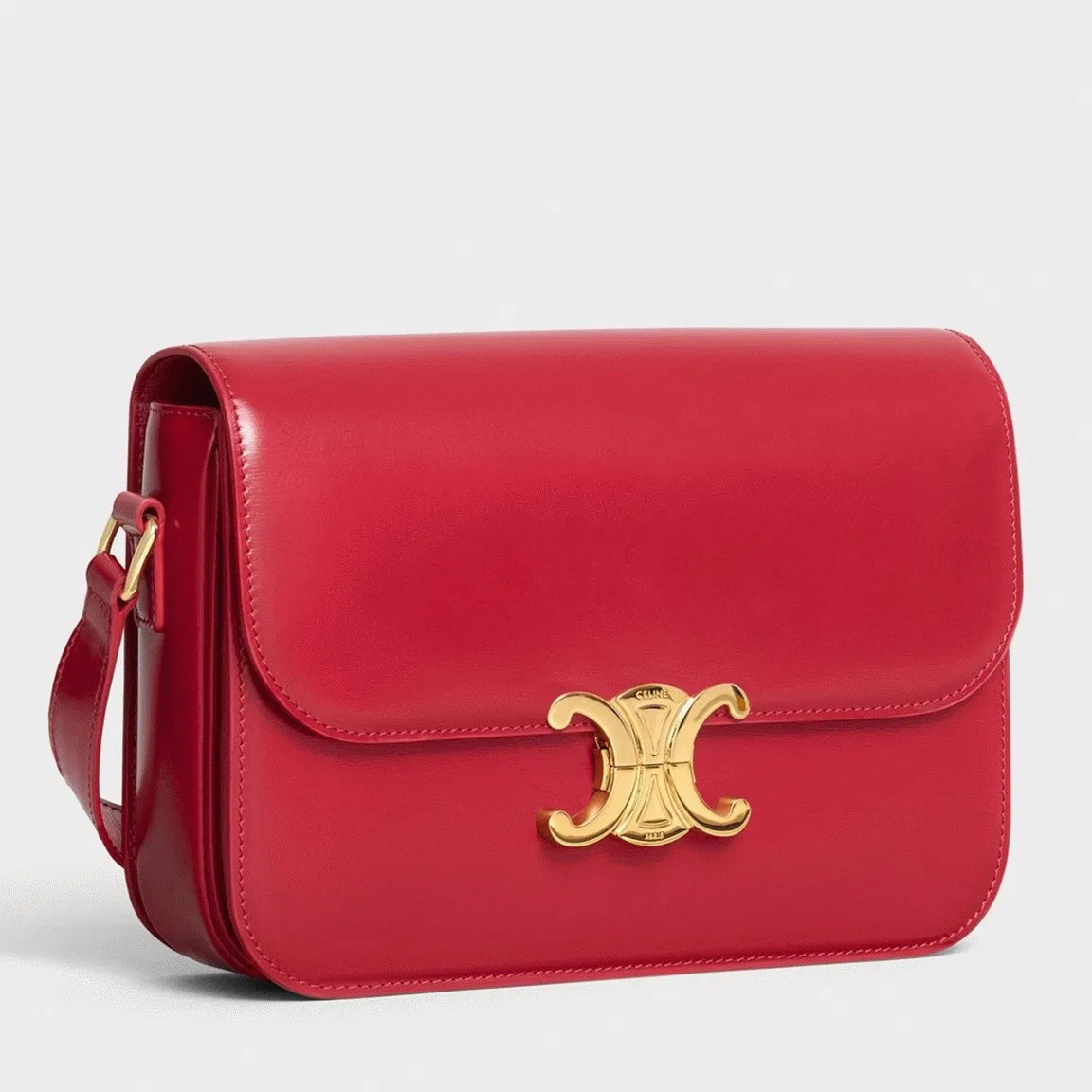 Top Quality Celine Triomphe Medium Bag In Red