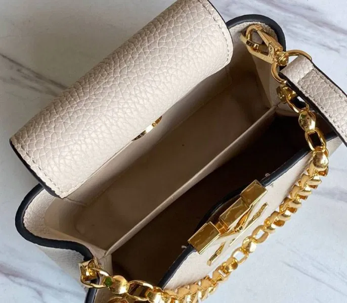 Louis Vuitton Capucines Mini Chain Bag In Beige — image 7