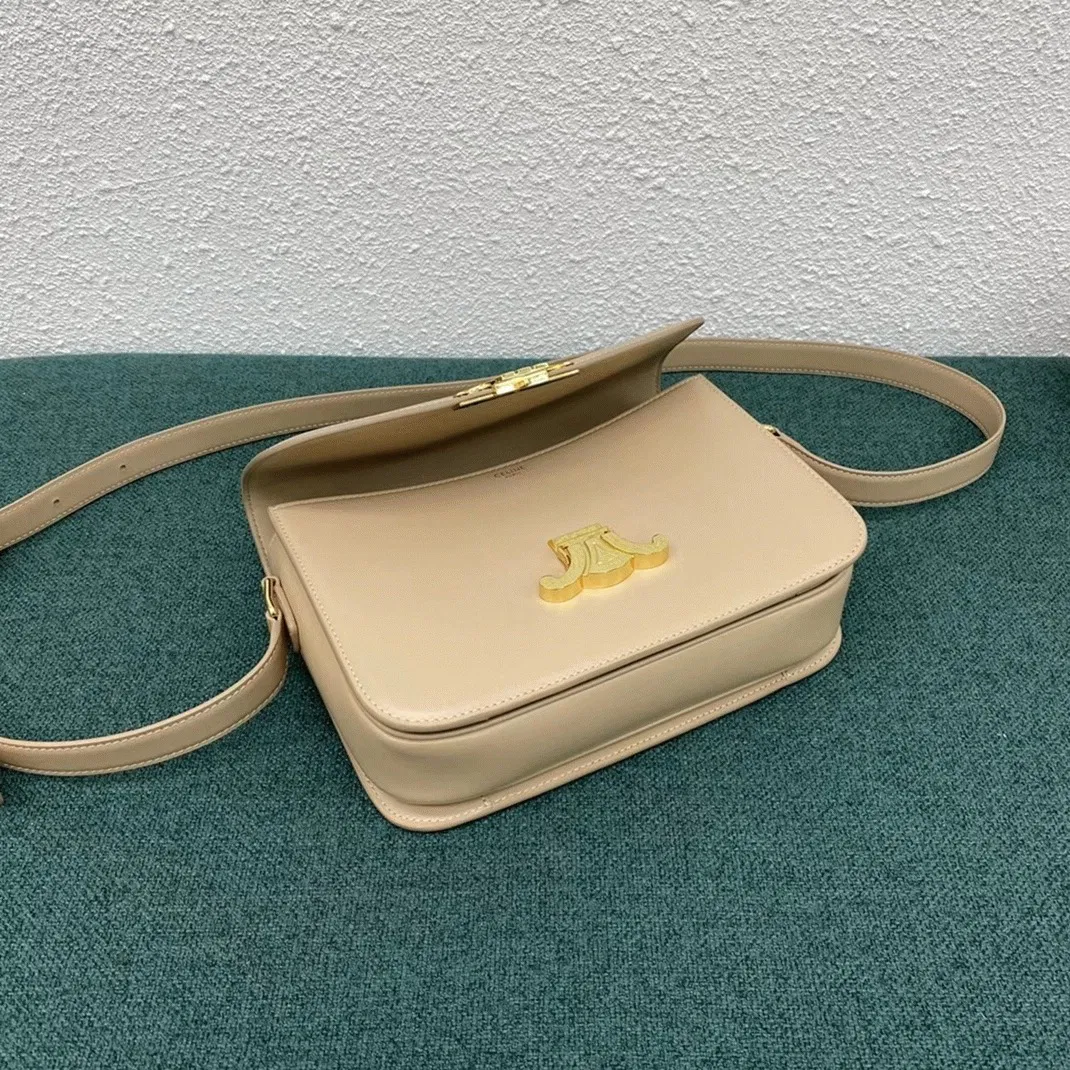 Top Quality Imitation Celine Triomphe Medium Bag In Nude — image 13