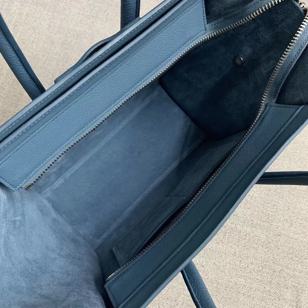 Celine Micro Luggage Tote Bag Knockoff in Slate Blue — image 7