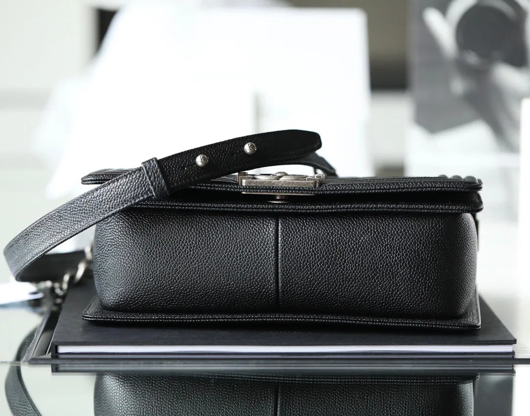 Chanel Boy Sliver Hardware Caviar Cow Leather — image 5