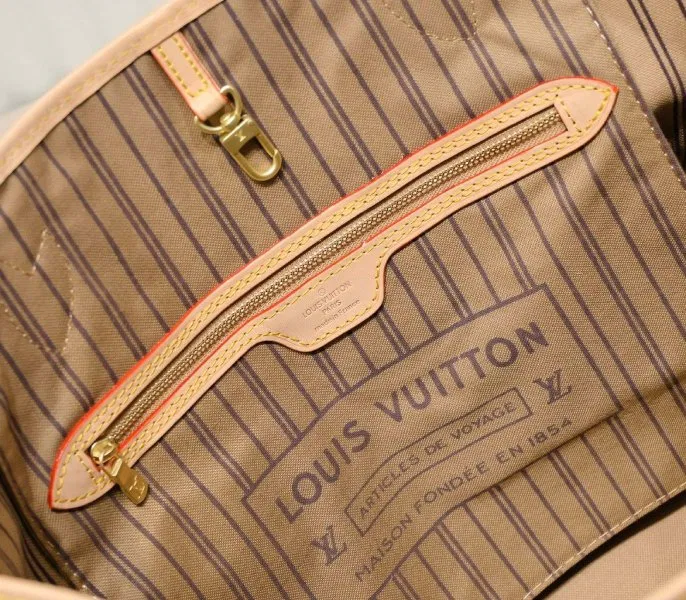 Louis Vuitton Monogram Canvas Neverfull MM Tote In Beige — image 6