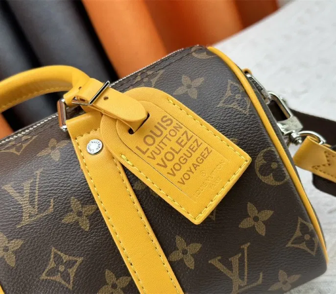 Louis Vuitton Monogram Macassar Canvas Keepall Bandouliere 25 In Safran Yellow — image 6