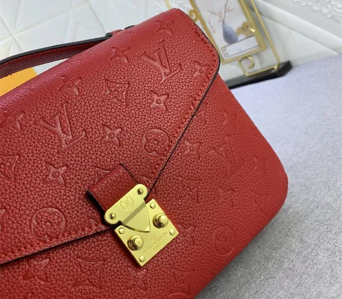 LV Monogram Empreinte Leather Metis In Red — image 7