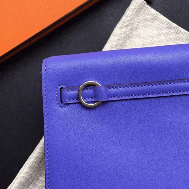 Blue Swift Leather Hermes Kelly Danse Shoulder Bag — image 7