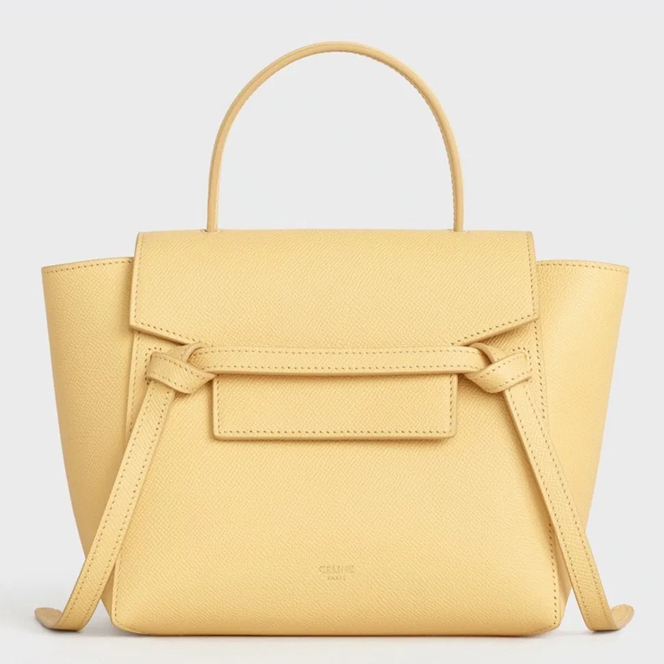 Celine Belt Nano Bag in Yellow