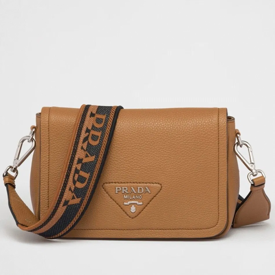 Prada Flap Shoulder Bag in Brown