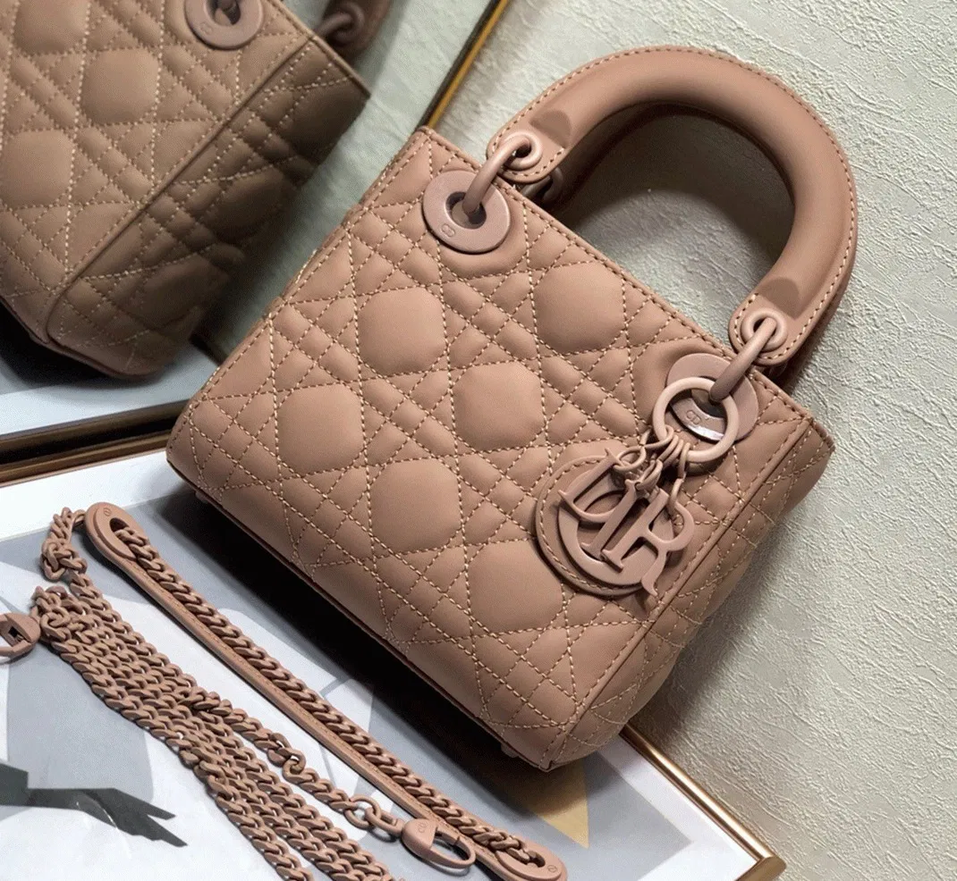 Dior Lady Dior Mini Chain Bag in Blush — image 7
