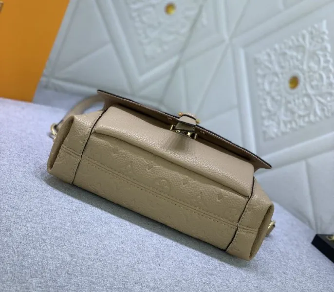 Louis Vuitton Monogram Empreinte Leather Blanche BB Handbag In Beige — image 5