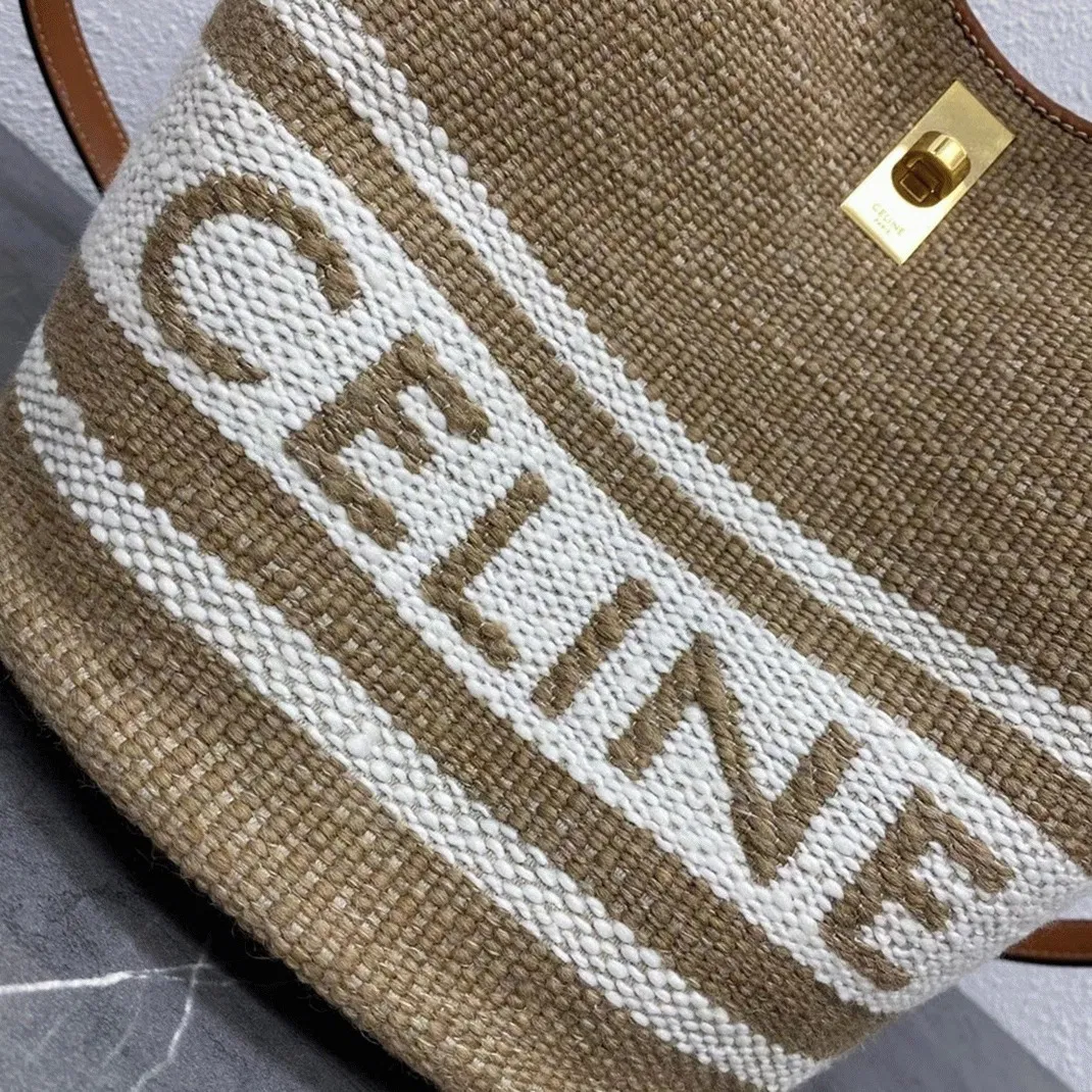 Top Quality Celine Bucket 16 Bag In Textile with Celine Logo — image 14