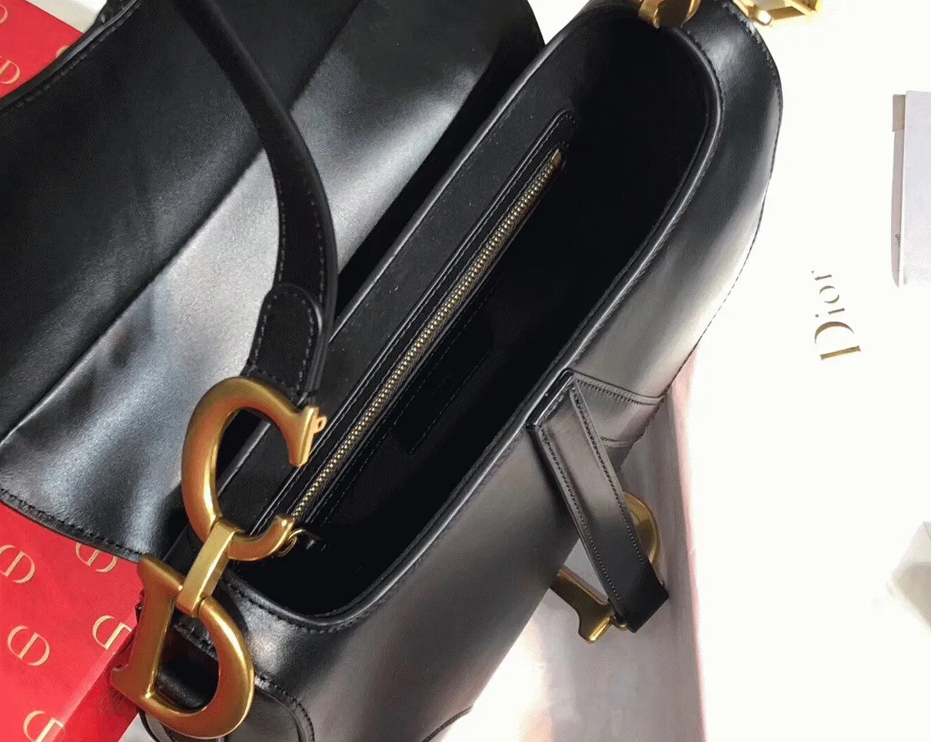 Dior Saddle Bag in Black Smooth Calfskin — image 2