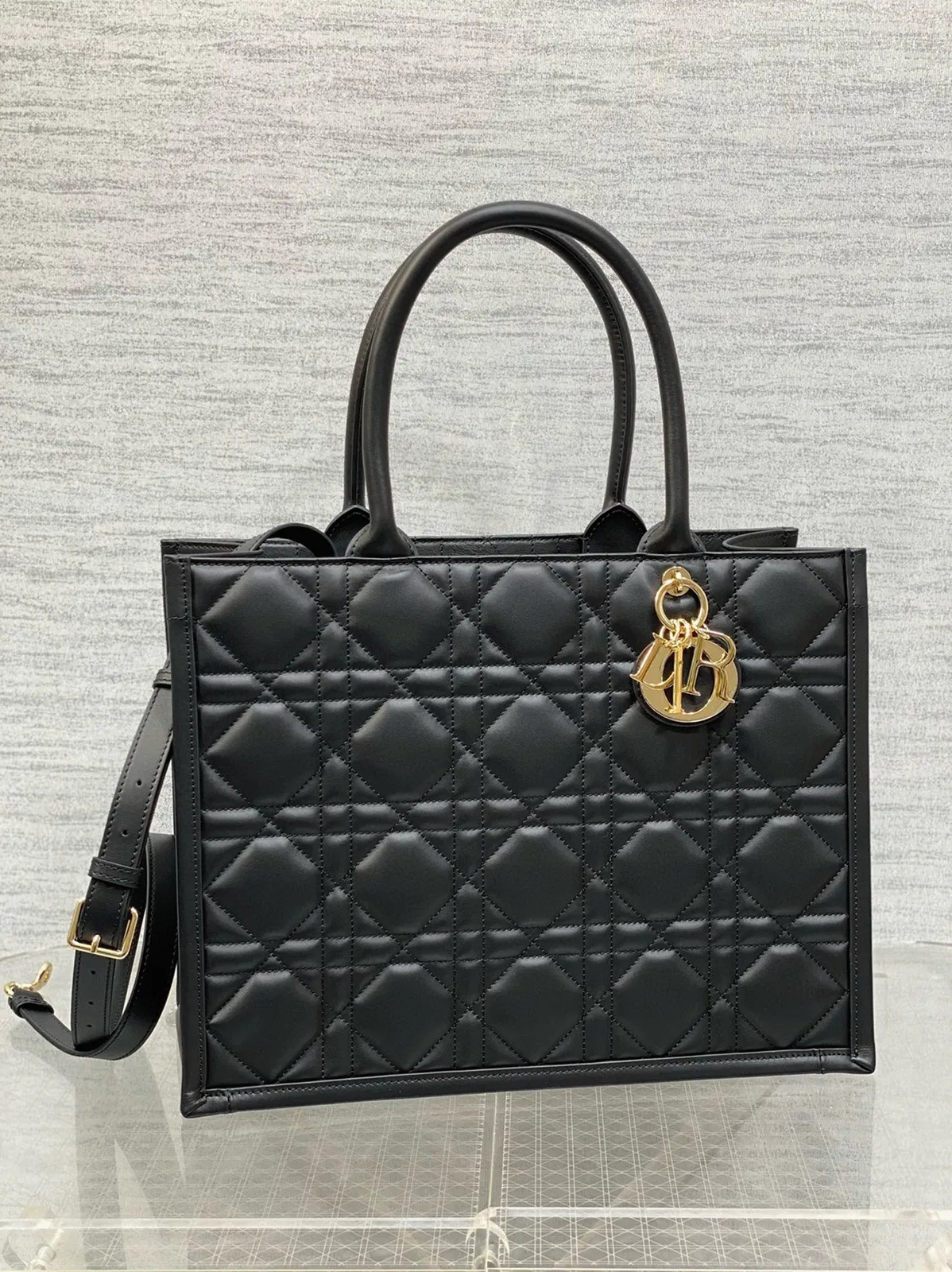 Dior Medium Book Tote Bag with Strap in Black — image 9