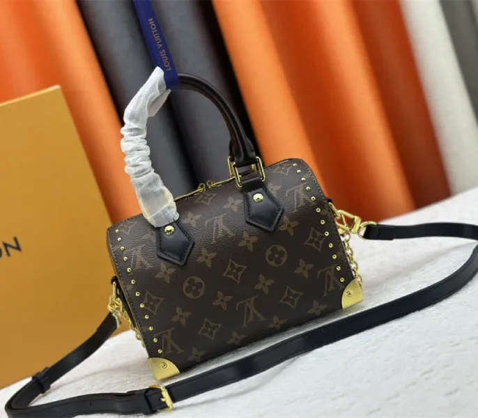 Louis Vuitton Monogram Canvas Cruise 2025 Speedy 20 Trunk Bag In Black — image 3