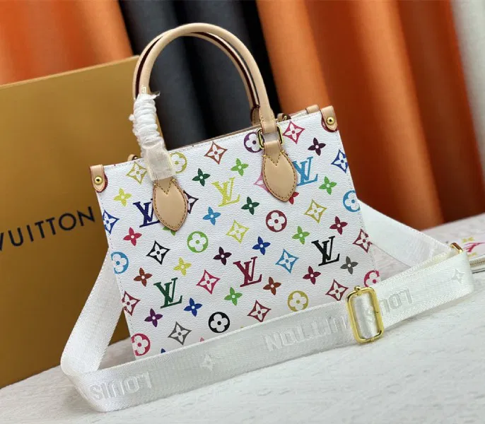 Louis Vuitton X TM Multicolored Onthego PM In White — image 5
