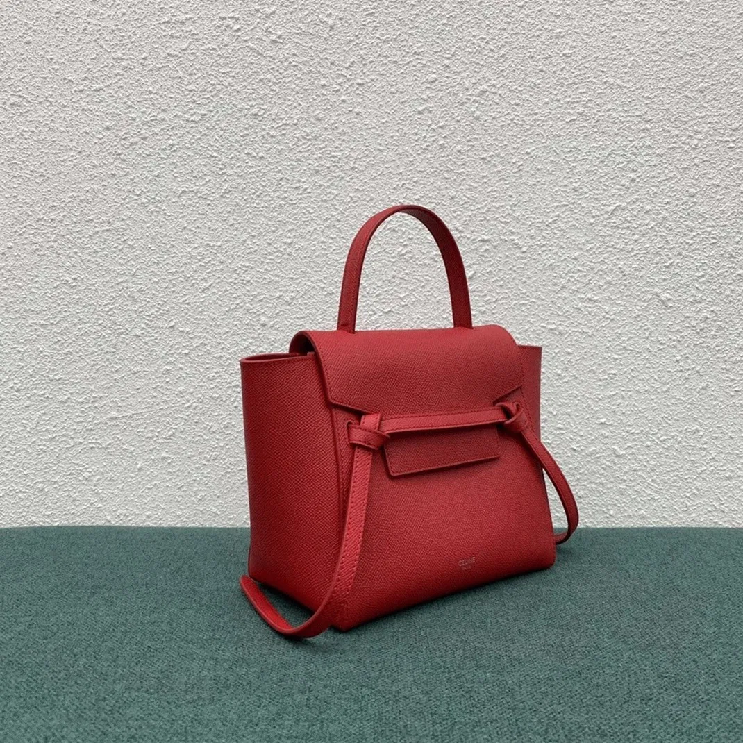 Celine Belt Nano Bag Knockoff in Red — image 5