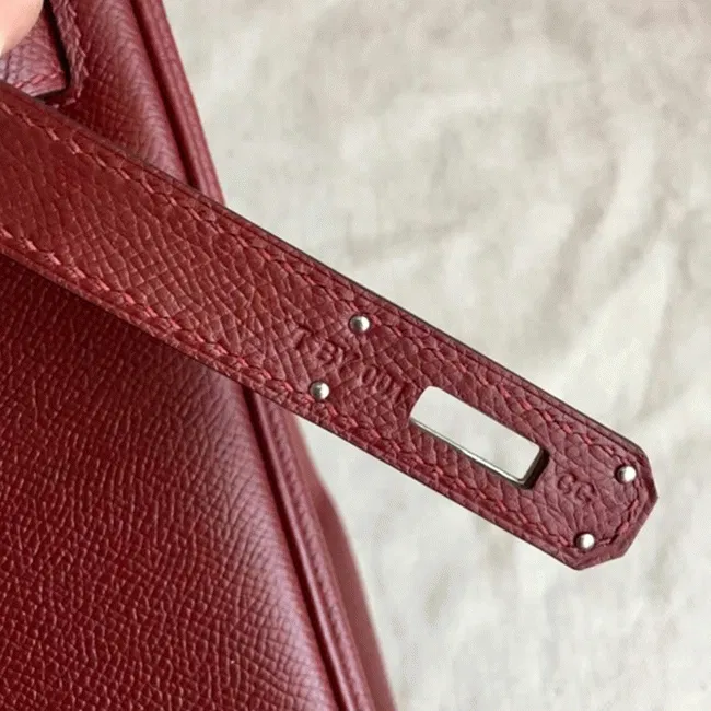 Bordeaux Hermes Birkin 35cm Designer-Inspired Bag — image 2