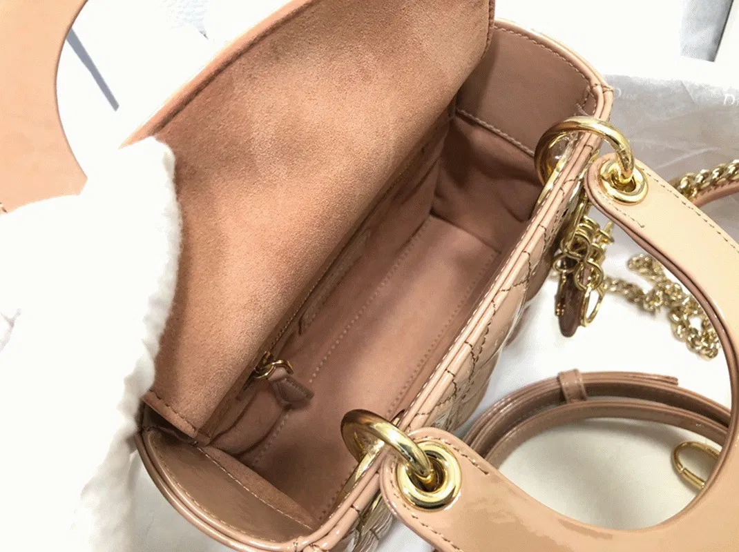 Dior Lady Dior Mini Chain Bag in Nude — image 3