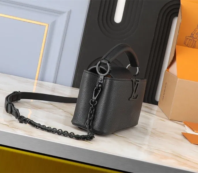 Louis Vuitton Capucines East-West Mini Handbag In All Black — image 3