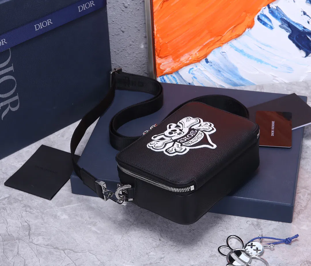 Dior Men’s Bee Print Shoulder Bag — image 3