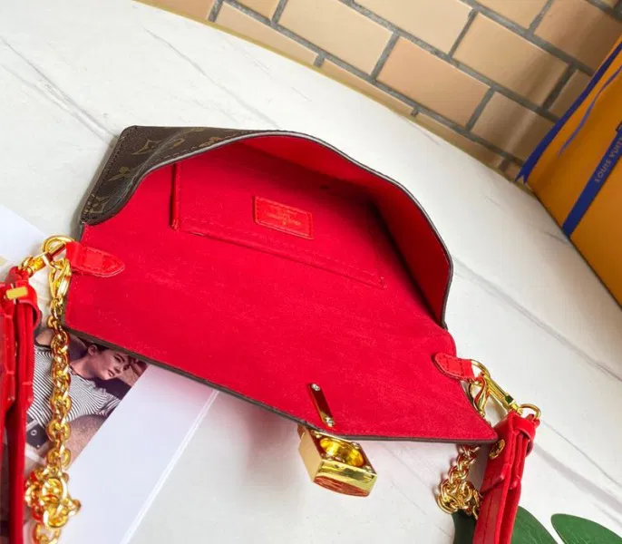 Louis Vuitton Monogram Canvas Padlock On Strap Bag In Red — image 3